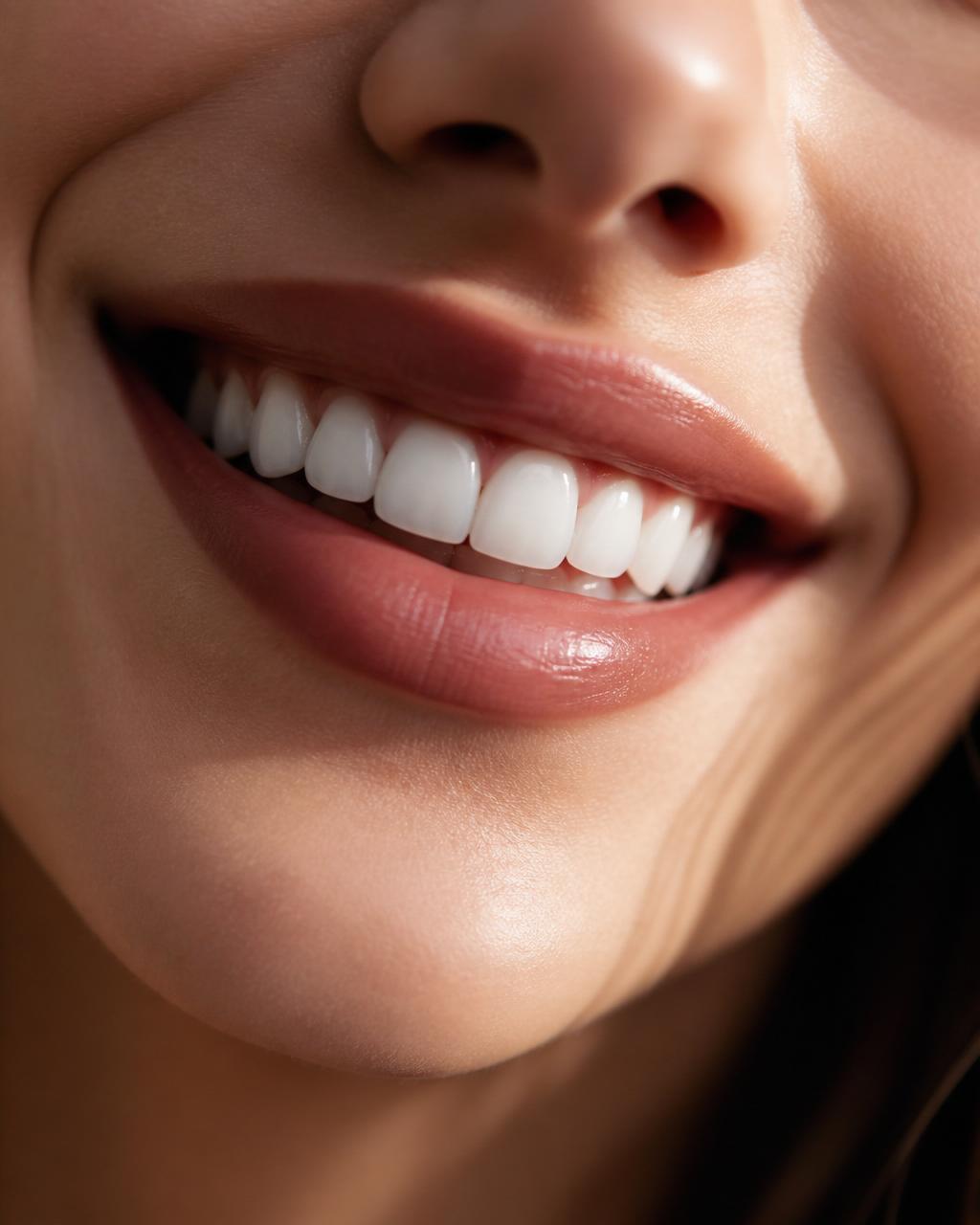 Sorriso com lentes de porcelana